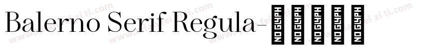 Balerno Serif Regula字体转换